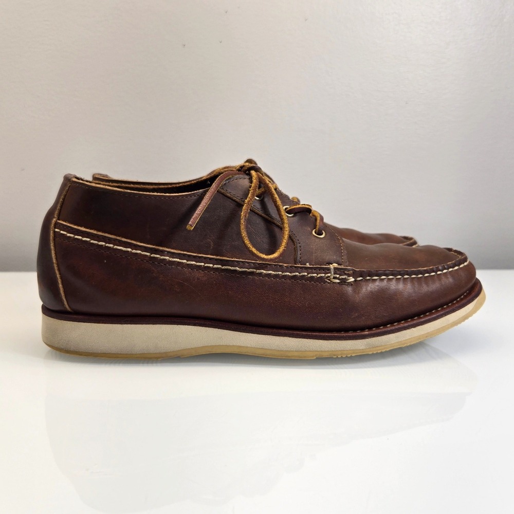 Red Wing Moc Toe Chukka Boots Mens 10.5 Brown Leather Heritage Workwear Lace Up